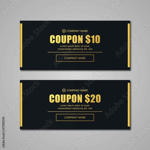 elegant coupon design template for shops, events, businesses, tickets and more