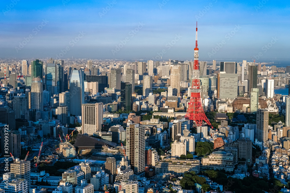 六本木ヒルズから眺める東京の街並み 夕方