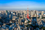 六本木ヒルズから眺める東京の街並み 夕方