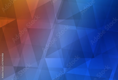 Light Blue, Red vector low poly background.
