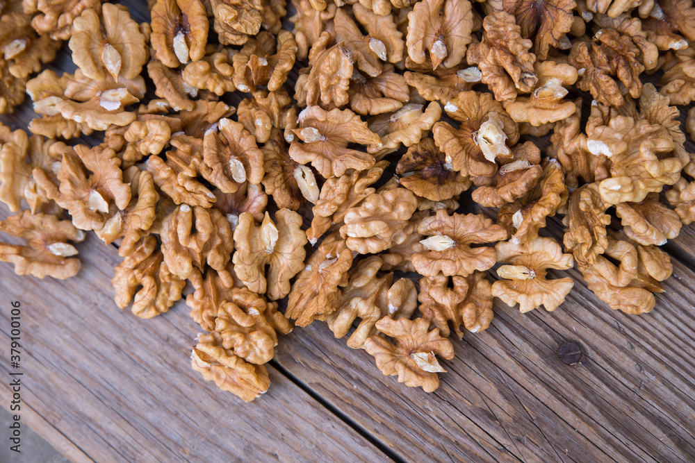 shelled walnuts pile shelled walnuts pile
