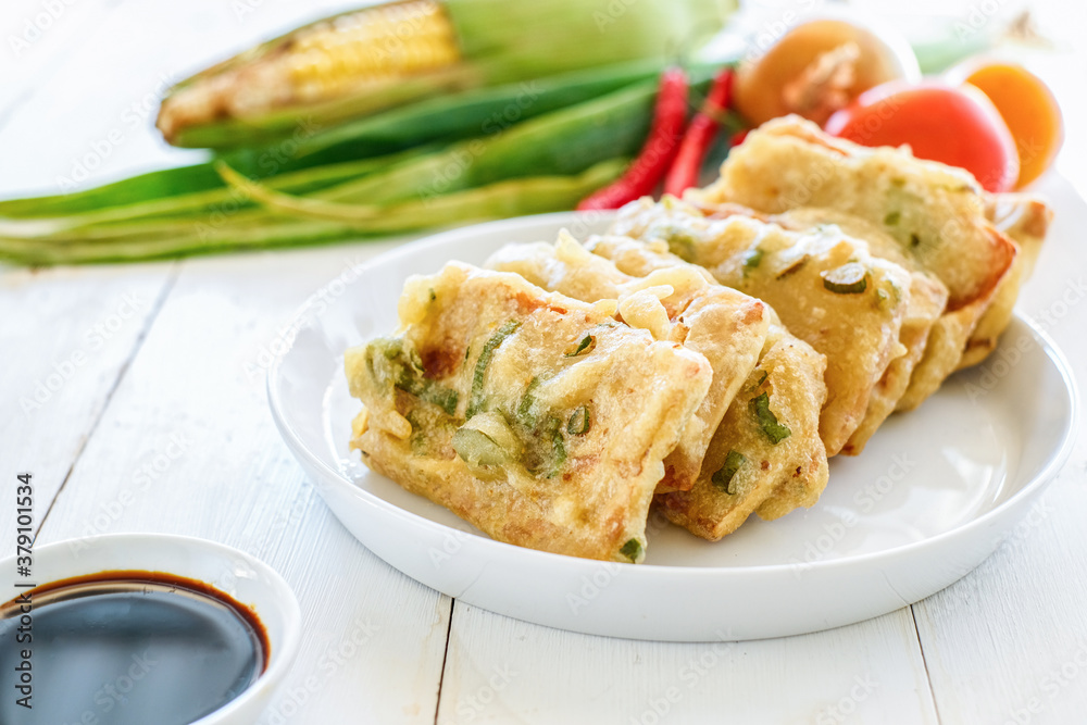 Tempe Mendoan is a traditional food from Indonesia Tempe Mendoan is a traditional food from Indonesia