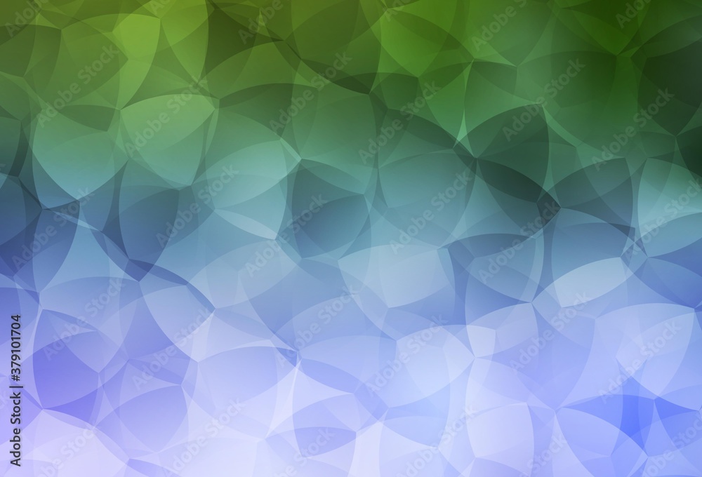 Obraz premium Light Pink, Green vector shining triangular layout.