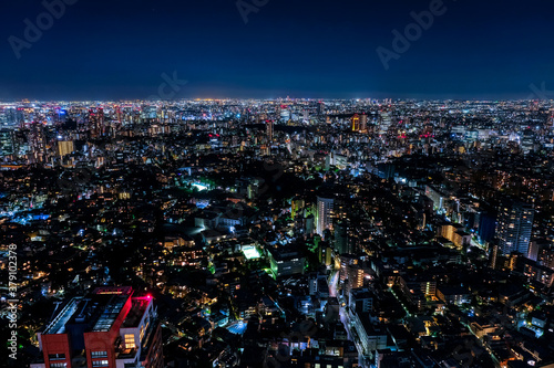 六本木ヒルズから眺める東京の夜景 南方向