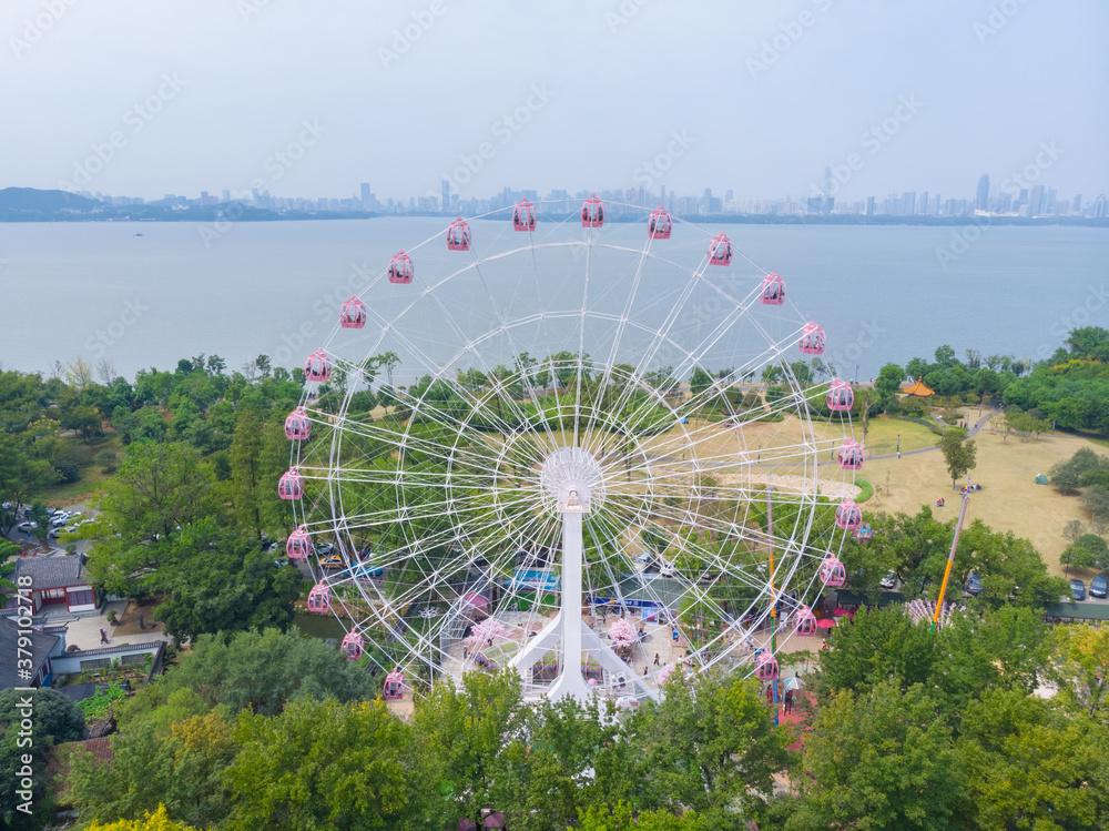 Fototapeta premium Scenery of Donghu Eye Playground in Donghu Scenic Area, Wuhan, Hubei, China