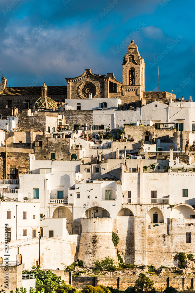 View of Ostuni in the province of Brindisi, Apulia, Italy