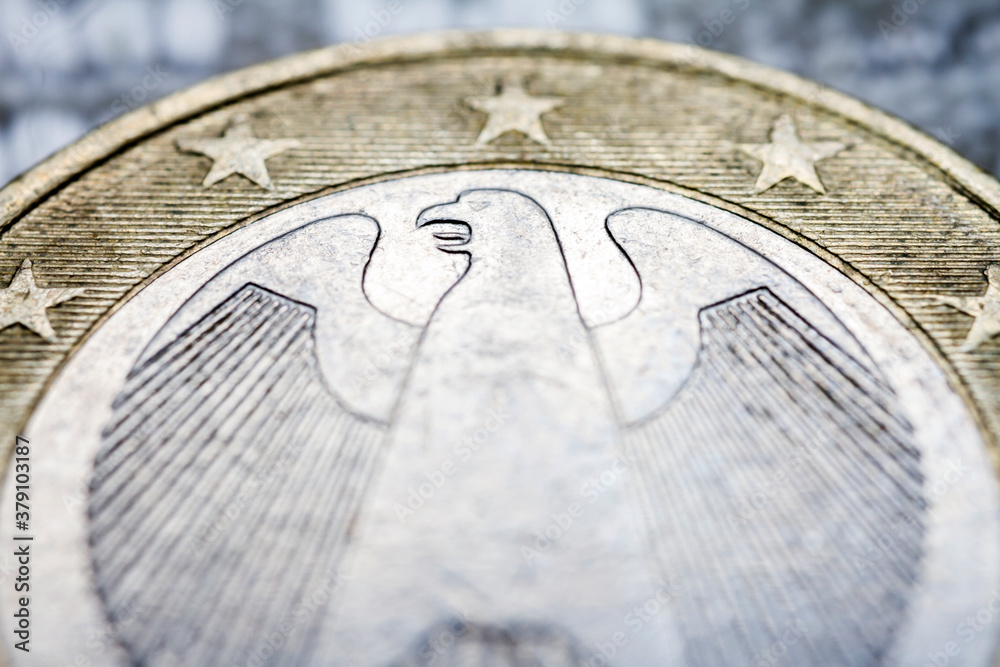 Two euro coin macro detail Two euro coin macro detail