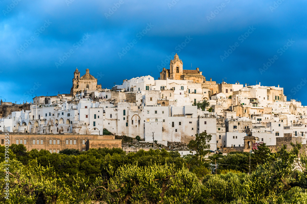 Panoramic view of Ostuni, Apulia, Italy
