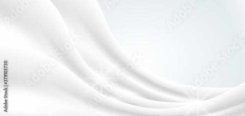 Abstract template white and grey waves background.