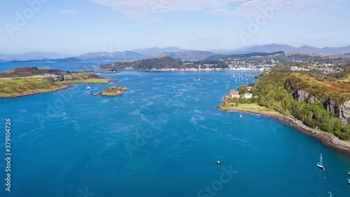 Wallpaper Mural aerial view of the sound of kerrera and the island of kerrera near oban in the argyll region of the highlands of scotland during a clear blue calm day in autumn Torontodigital.ca