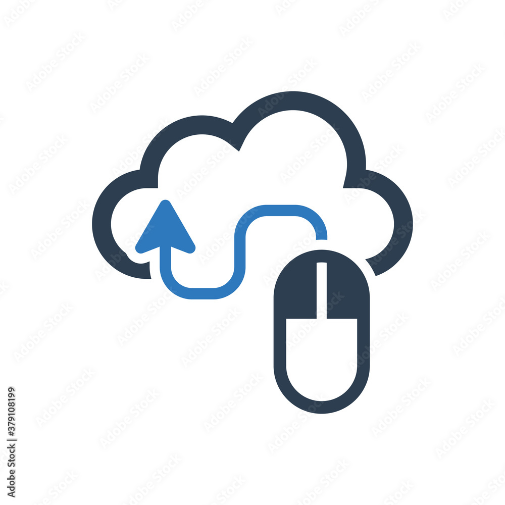 cloud internet Click mouse icon cloud internet Click mouse icon