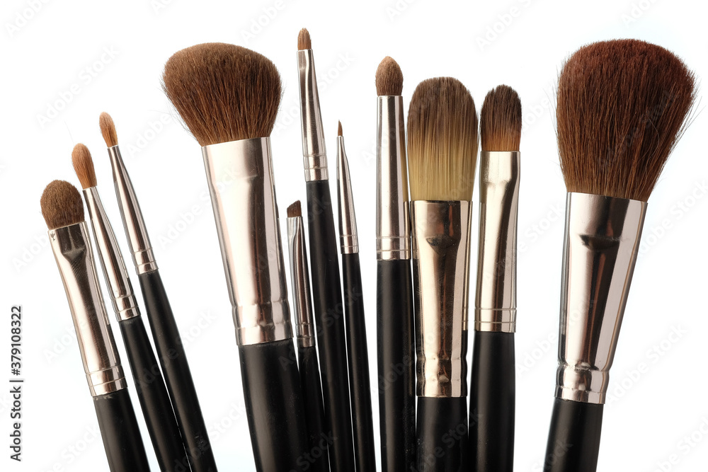 Woman's make up brush isolated on white background Woman's make up brush isolated on white background