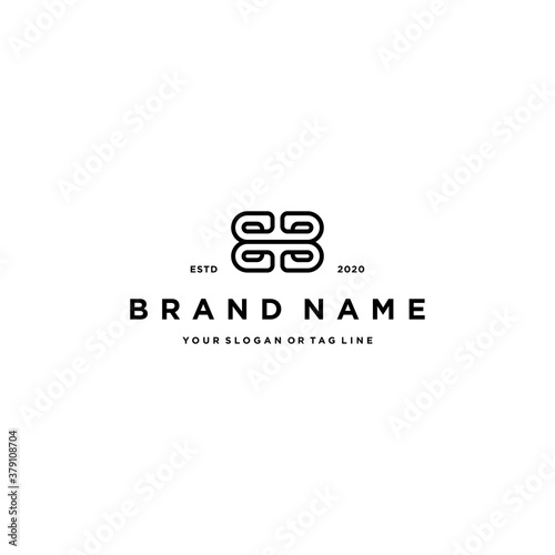 letter BB logo design vector template