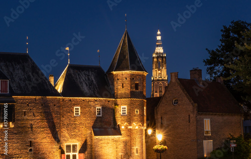 Obraz na płótnie Koppelpoort, brama miejska w Amersfoort, Holandia. w salonie