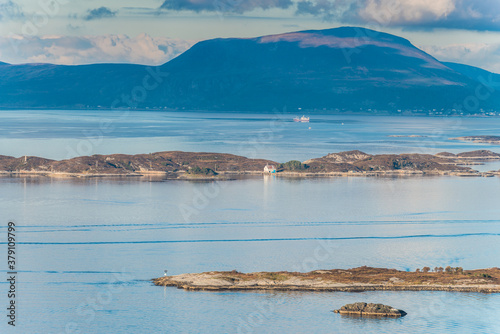 view of the lake and mountains