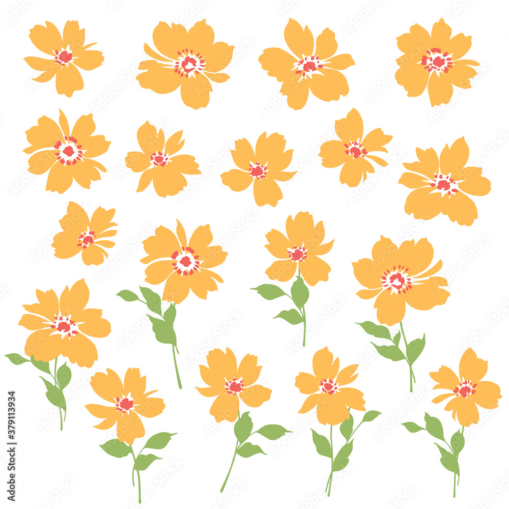 Vector illustration material of a beautiful flower, Vector illustration material of a beautiful flower,