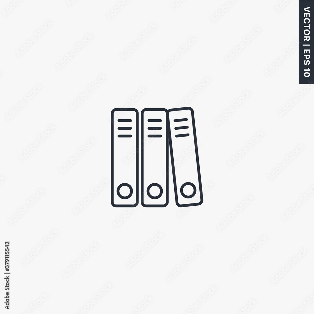 Binders, linear style sign for mobile concept and web design Binders, linear style sign for mobile concept and web design