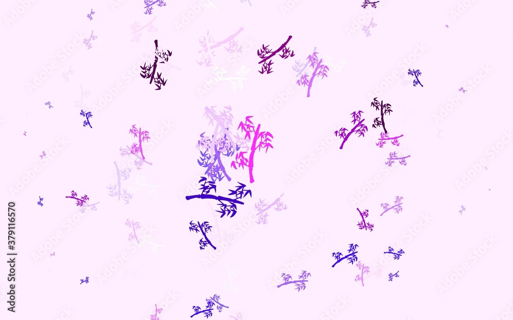 Light Purple vector abstract background with branches.