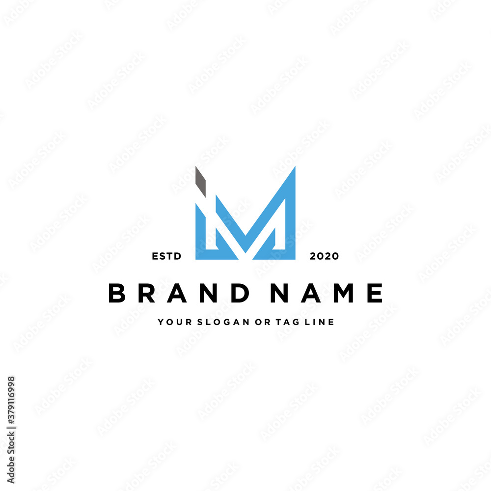 letter IM logo design vector Stock Vector | Adobe Stock
