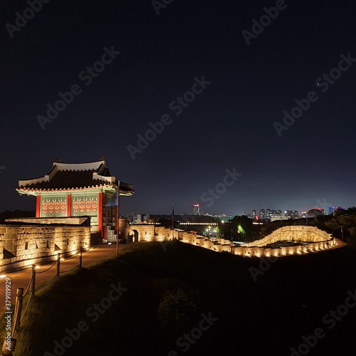 chinese temple at night