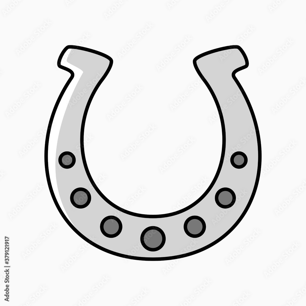 horseshoe icon isolated on white background. horse shoe vector illustration horseshoe icon isolated on white background. horse shoe vector illustration