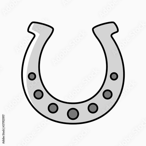 horseshoe icon isolated on white background. horse shoe vector illustration