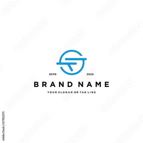 letter SF logo design vector