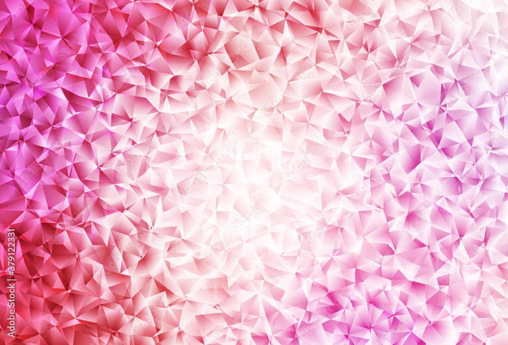 Light Pink vector polygonal background.