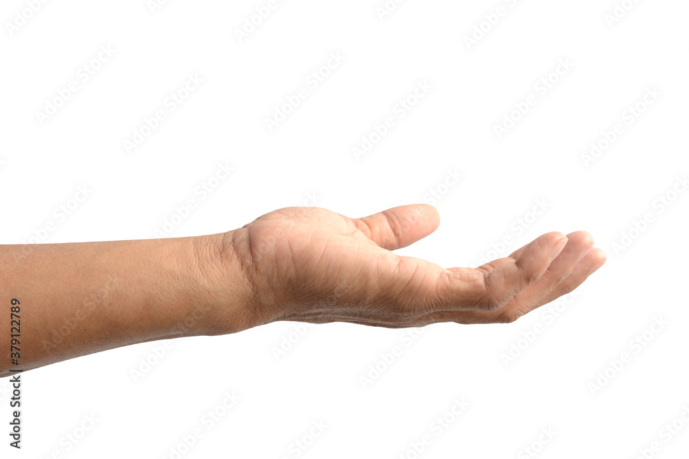 Empty hand holding isolated on the white background. Empty hand holding isolated on the white background.
