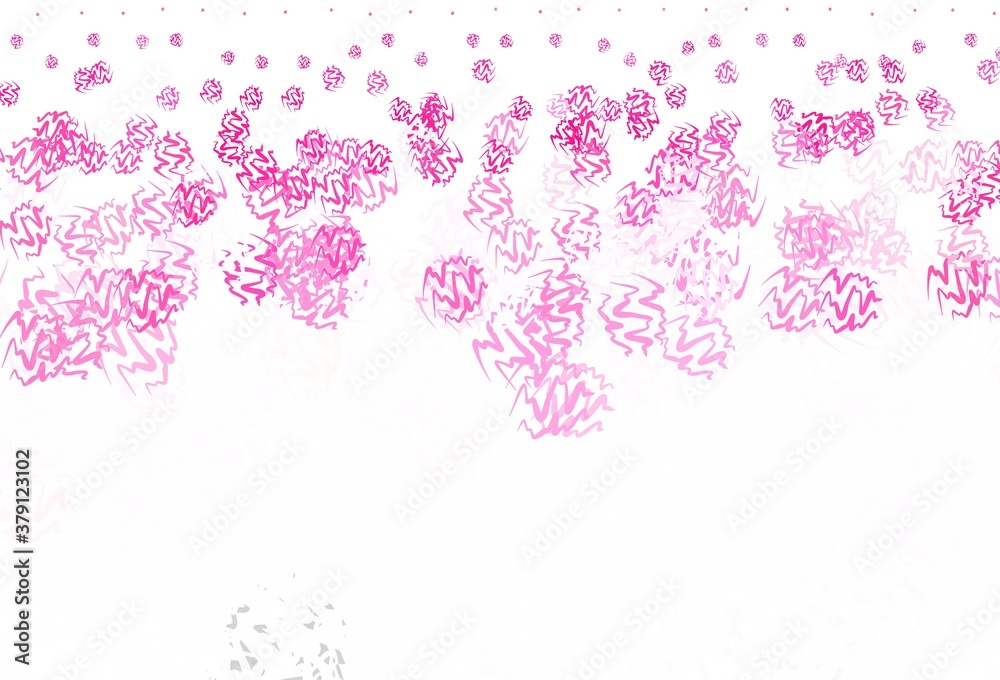 Light Pink vector template with wry lines.