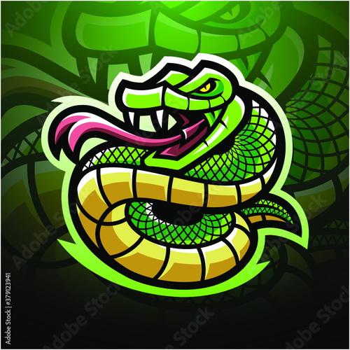 Viper snake mascot logo 