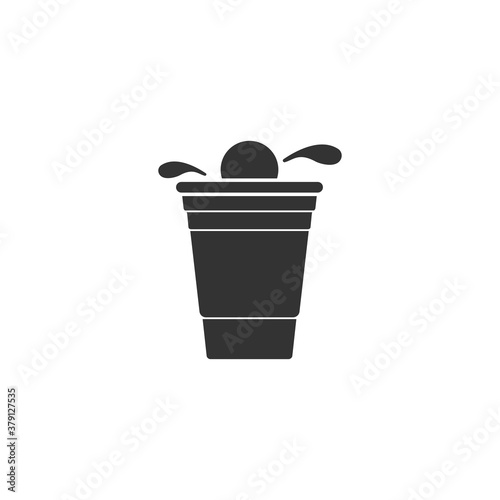 Beer pong game icon. Bounce beer cup symbol modern, simple, vector, icon for website design, mobile app, ui. Vector Illustration