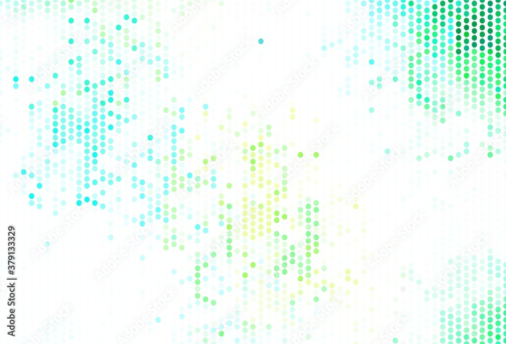 Light Blue, Green vector background with bubbles.