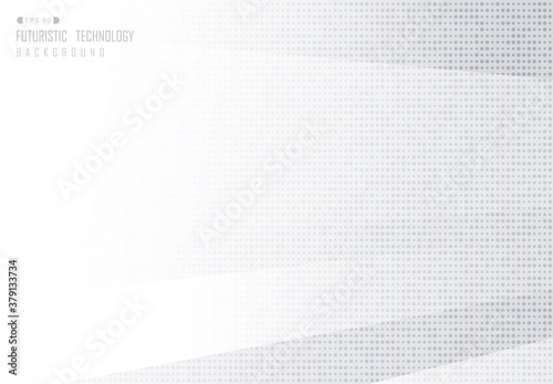 Abstract gradient white pattern design of mesh tech artwork background. illustration vector eps10