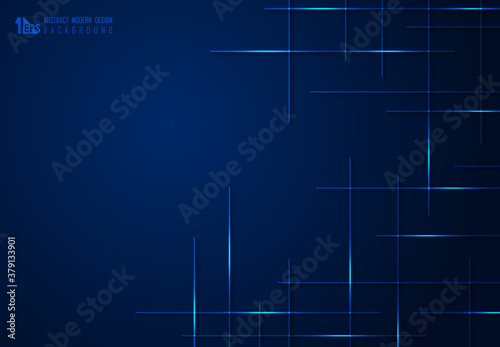 Abstract gradient blue tech design of line pattern electronic artwork background. illustration vector eps10