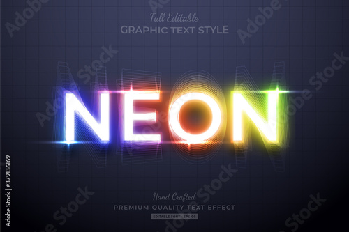 Neon Gradient Editable Text Style Effect Premium