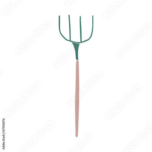 Sketch of a fork. Vector element for design.