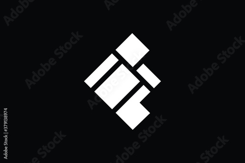 Minimal Innovative Initial EF logo and FE logo. Letter E EF FE creative elegant Monogram. Premium Business logo icon. White color on black background