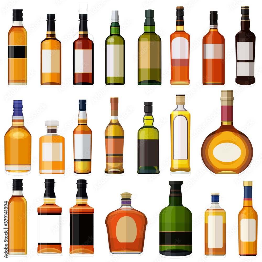 イラスト素材 ウイスキー 酒セット 洋酒 ロック アルコール アイコン ベクター Stock Vector Adobe Stock
