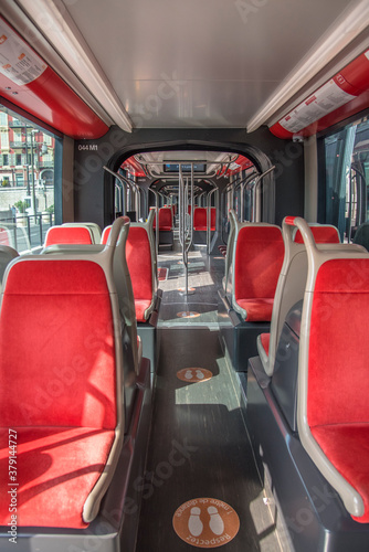 Intérieur du tram de la ligne 2