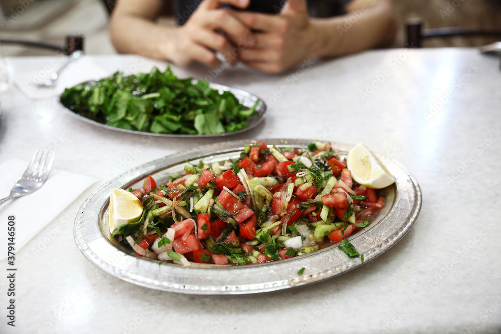 salad with tomato and lemon salad with tomato and lemon