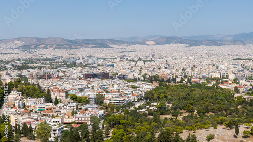 Aerial view of Parthenon and Acropolis of Athens, Greece  © Maciej