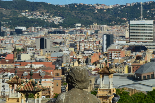 A picture of houses in Barcelona, Spain