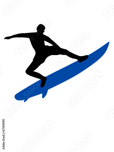 Surfer Silhouette Surfbrett 