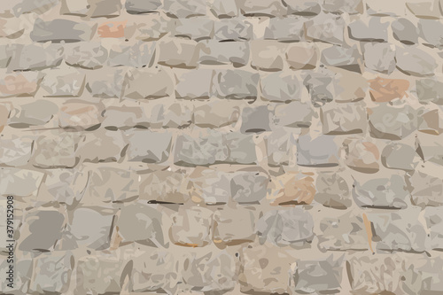 Grey Old Stone Pavement Texture Background Top View