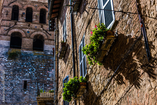 Architecture of Narni, an ancient hilltown of Umbria, Italy photo