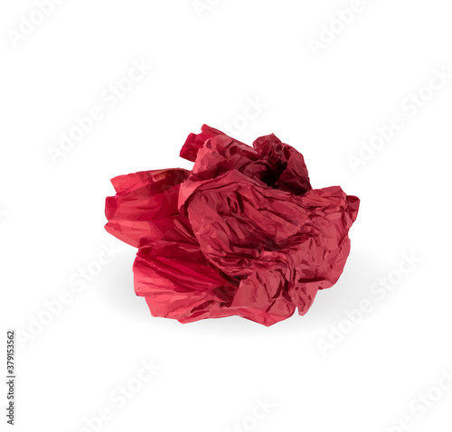 Crumpled Paper Ball Isolated on White background