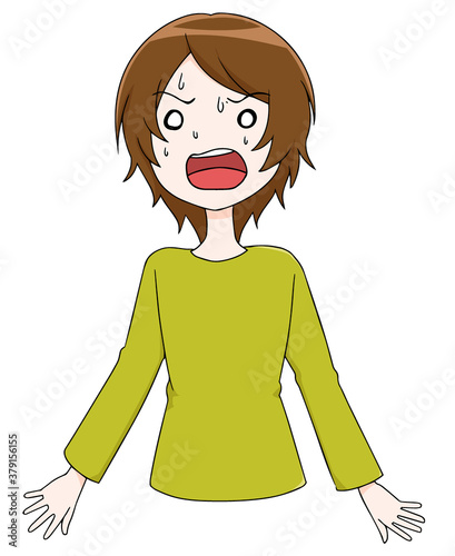 困惑して戸惑う女性