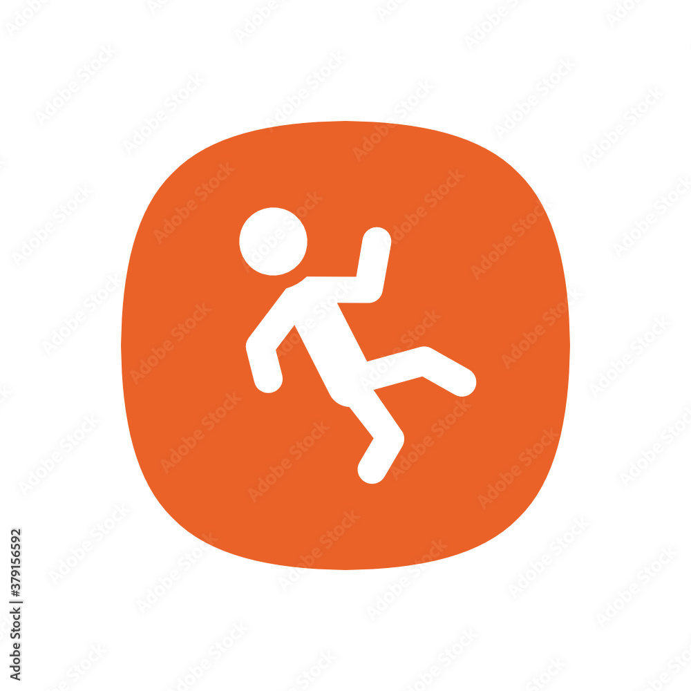 Fototapeta premium Wet Floor - Icon