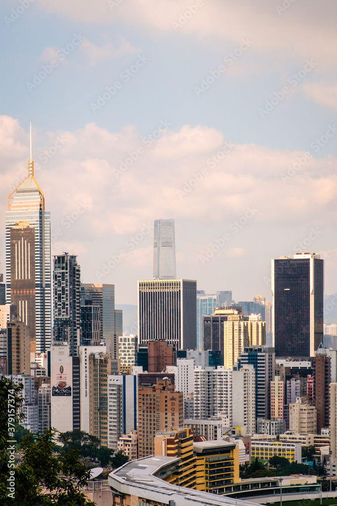 Obraz premium Hong Kong, November, 2019: Skyline of Hong Kong City